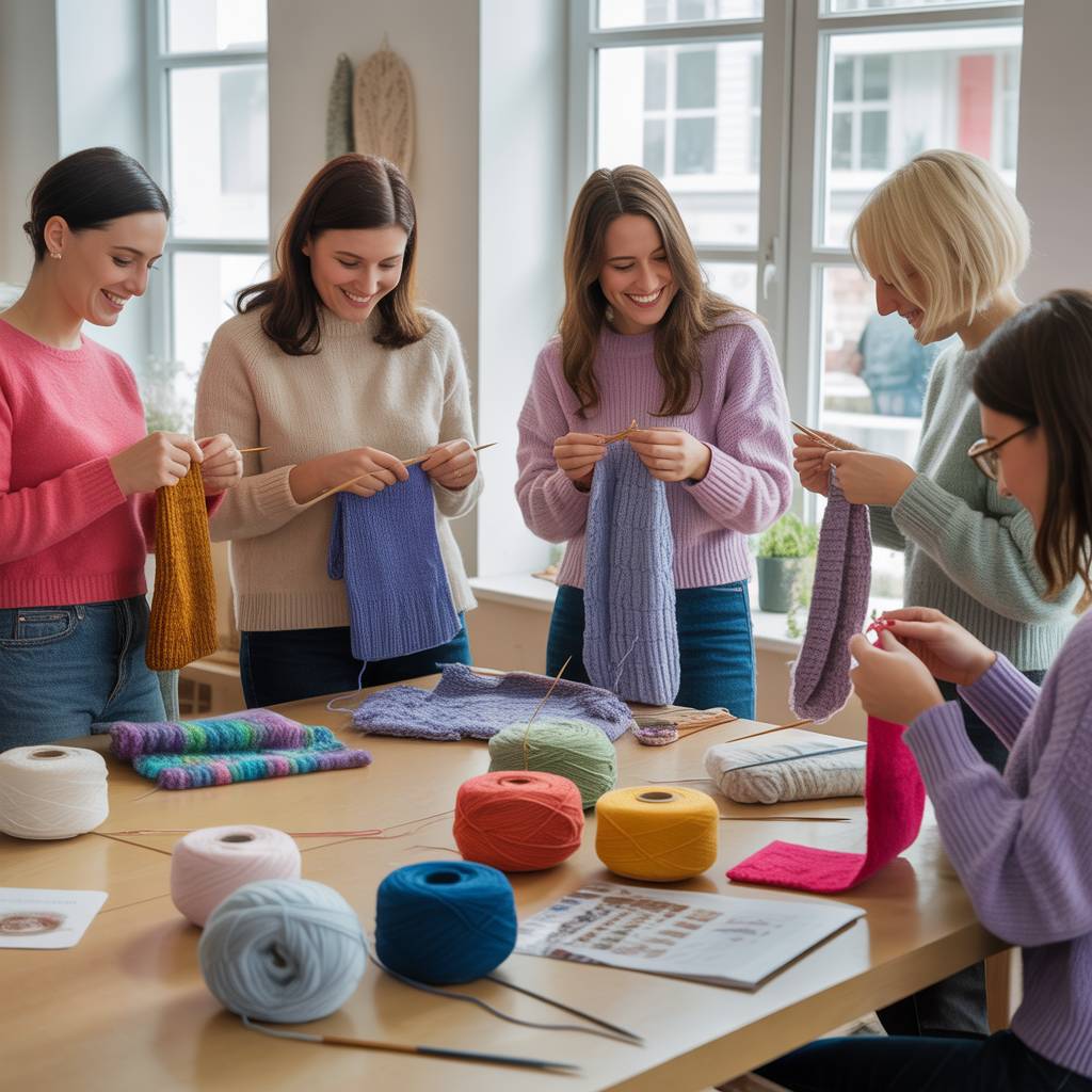 Notre atelier de tricot lumineux