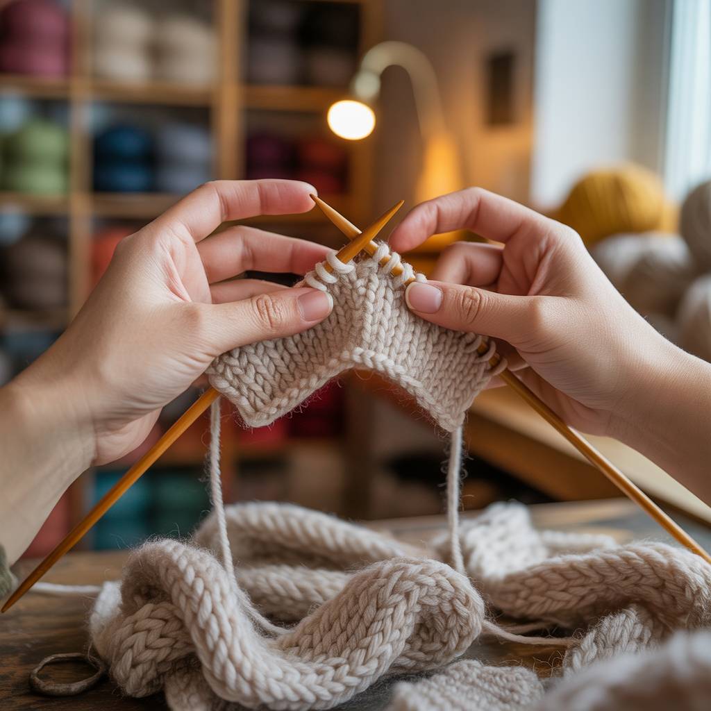 Cours de tricot en groupe